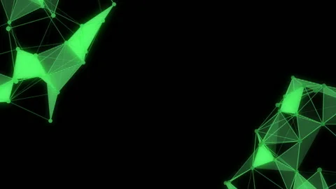 Dynamical figures. motion of bound particles. Dynamic structures. plexus Stock Footage 86993987