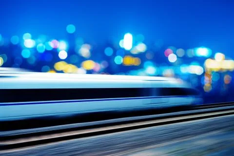Dynamically blurred high-speed train Stock Photos