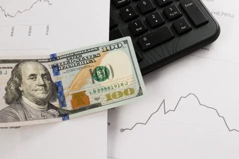 Dynamics of exchange rates. Dollar chart Stock Photos