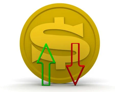 Dynamics of the US dollar 스톡 일러스트