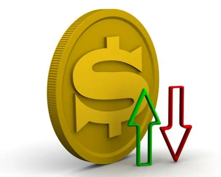 Dynamics of the US dollar Ilustração Stock