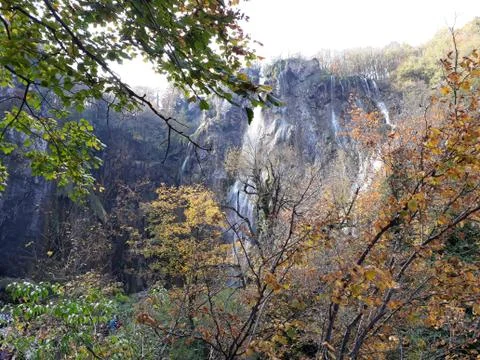 Dynamics of Waterfalls in the Mountains Stock Photos