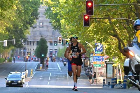 Dynamism and passion during a run in Madrid, Spain, 20/09/2026 Stock Photos