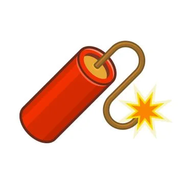 Dynamit TNT Icon on White Background. Vector 库存插图