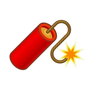 Dynamit TNT Icon on White Background. Vector Stock Illustration