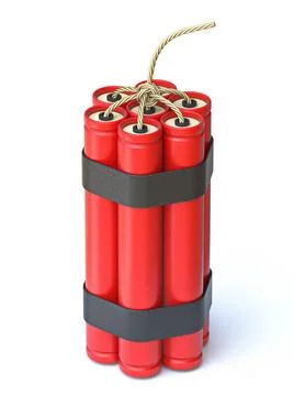  Dynamite 3D Dynamite 3D render illustration isolated on white background ... Stockfoto's