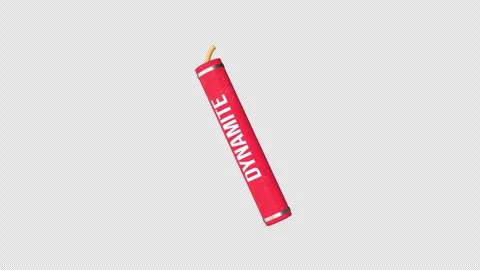 Dynamite 3D Icon Rotating on a Transparent Background. Seamless Loop. Explosive. Stock Footage 291530488