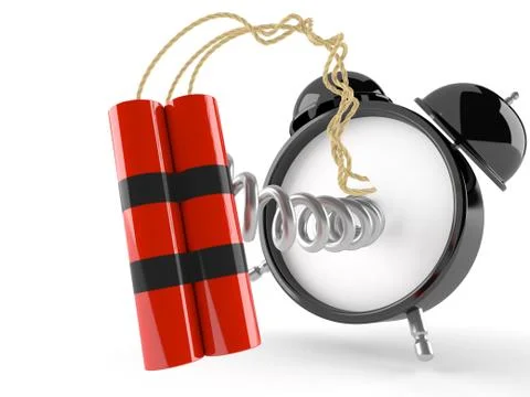 Dynamite with alarm clock Stock Illustration