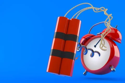 Dynamite with alarm clock Stock Illustration