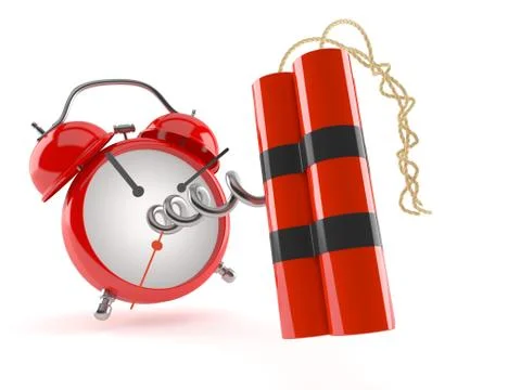 Dynamite with alarm clock Stock Illustration