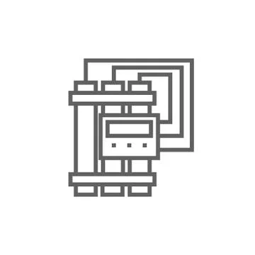 Dynamite and detonator line icon Stock Illustration