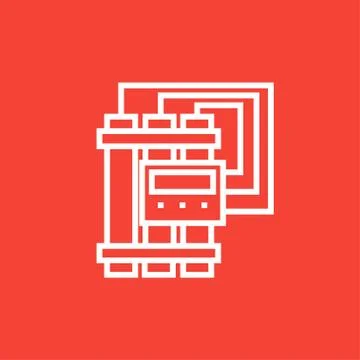 Dynamite and detonator line icon イラスト素材