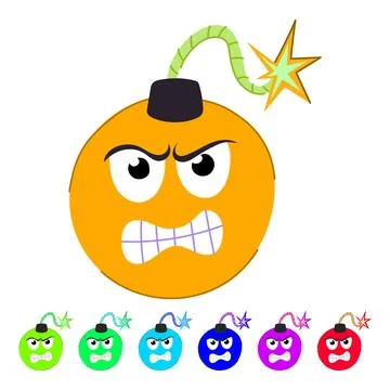Dynamite bomb character vector cartoon graphic Stock Illustration