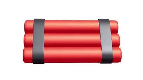 Dynamite Bomb with Countdown Clock Stock Footage 248950186