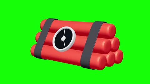 Dynamite Bomb with Countdown Clock Stock Footage 249244551