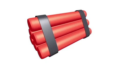 Dynamite Bomb with Countdown Clock Stock Footage 249430753