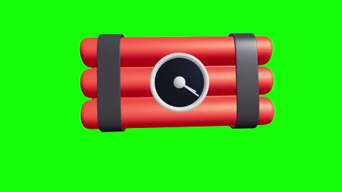 Dynamite Bomb with Countdown Clock Stock Footage 249722897