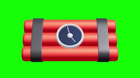 Dynamite Bomb with Countdown Clock Stock Footage 250104392