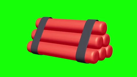 Dynamite Bomb with Countdown Clock Stock Footage 252597234