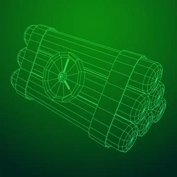 Dynamite Bomb with Countdown Clock Stock Illustration