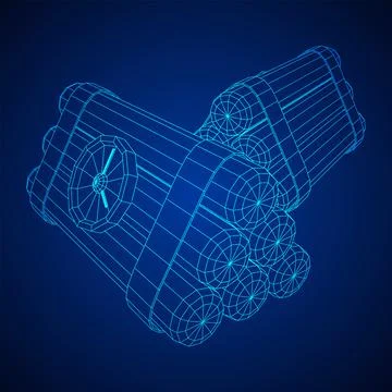 Dynamite Bomb with Countdown Clock 库存插图