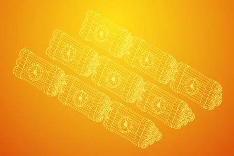 Dynamite Bomb with Countdown Clock Stock Illustration