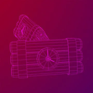 Dynamite Bomb with Countdown Clock Stock Illustration
