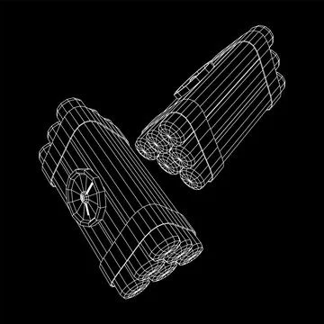 Dynamite Bomb with Countdown Clock Stock Illustration