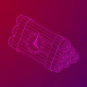 Dynamite Bomb with Countdown Clock 库存插图