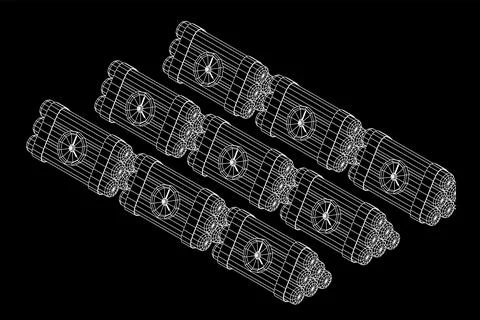 Dynamite Bomb with Countdown Clock Stock Illustration