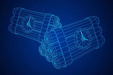 Dynamite Bomb with Countdown Clock Illustrazione stock