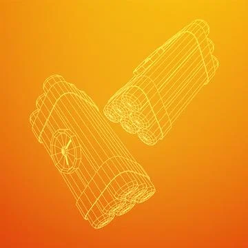 Dynamite Bomb with Countdown Clock 库存插图