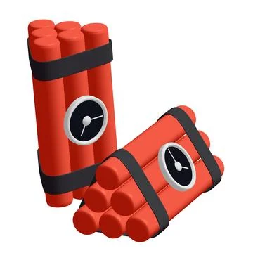 Dynamite Bomb with Countdown Clock Stockillustratie