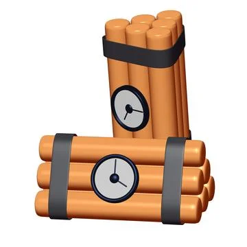 Dynamite Bomb with Countdown Clock イラスト素材