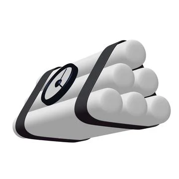 Dynamite Bomb with Countdown Clock Stock Illustration