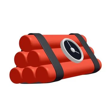 Dynamite Bomb with Countdown Clock Illustrazione stock