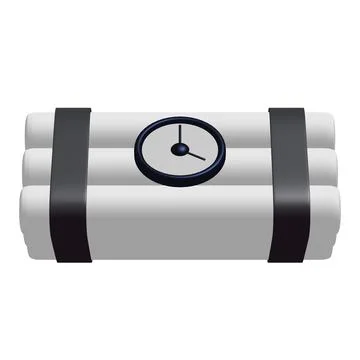 Dynamite Bomb with Countdown Clock Illustrazione stock