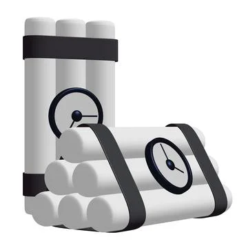 Dynamite Bomb with Countdown Clock Stock Illustration