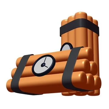 Dynamite Bomb with Countdown Clock Illustrazione stock