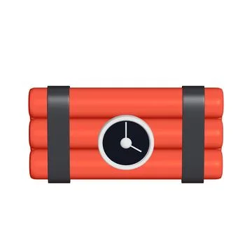 Dynamite Bomb with Countdown Clock Illustrazione stock