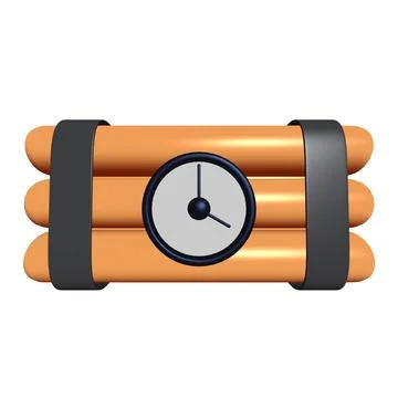 Dynamite Bomb with Countdown Clock Stock Illustration