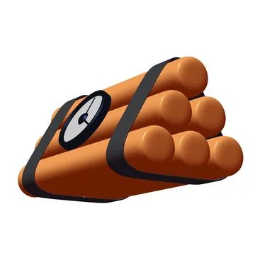 Dynamite Bomb with Countdown Clock Stock Illustration