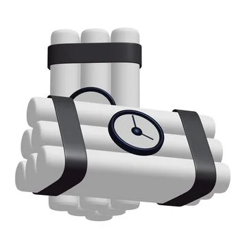 Dynamite Bomb with Countdown Clock Stock Illustration