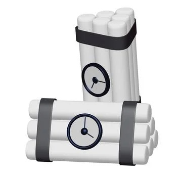 Dynamite Bomb with Countdown Clock Stockillustratie