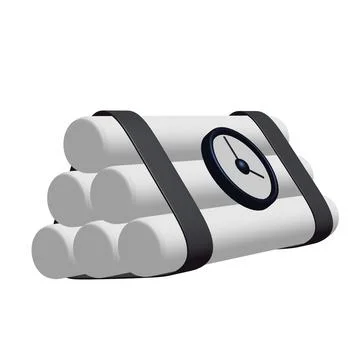 Dynamite Bomb with Countdown Clock Stock Illustration