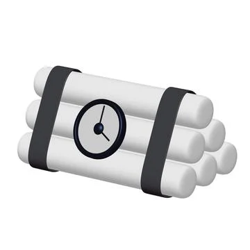 Dynamite Bomb with Countdown Clock Stock Illustration