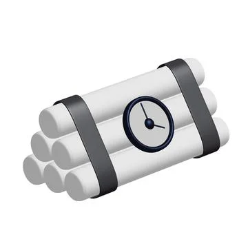 Dynamite Bomb with Countdown Clock Illustrazione stock