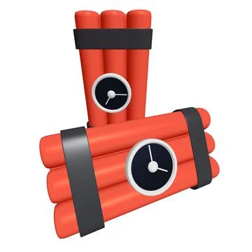 Dynamite Bomb with Countdown Clock Ilustración de archivo