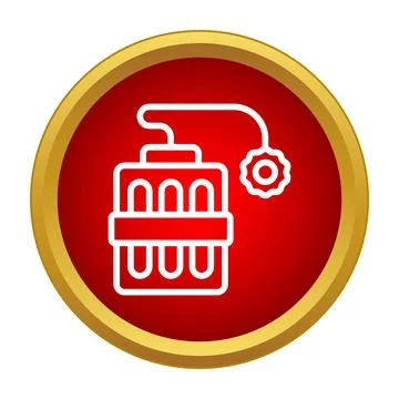 Dynamite bomb detonator exploding icon concept 스톡 일러스트