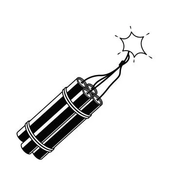 Dynamite bomb. Dynamite stick. Retro pop art style. Cartoon comic vector il.. Illustrazione stock